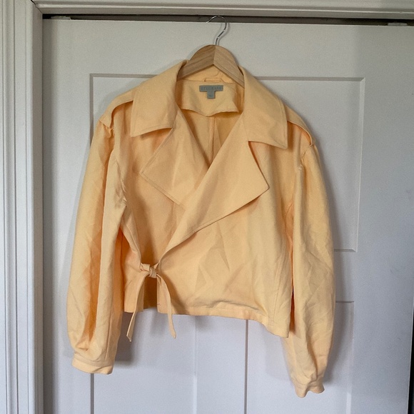 RYEGRASS Lightweight Twill Yellow Cropped Jacket Size Large - Picture 1 of 10